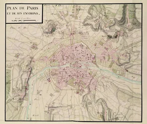 Carte de Paris et de ses environs, tirée de 